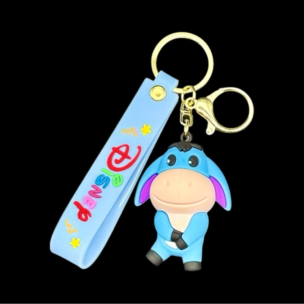 PRICE IS FIRM - Disney Winnie the Pooh Eeyore Keychain with Clip & Loop - Picture 1 of 2
